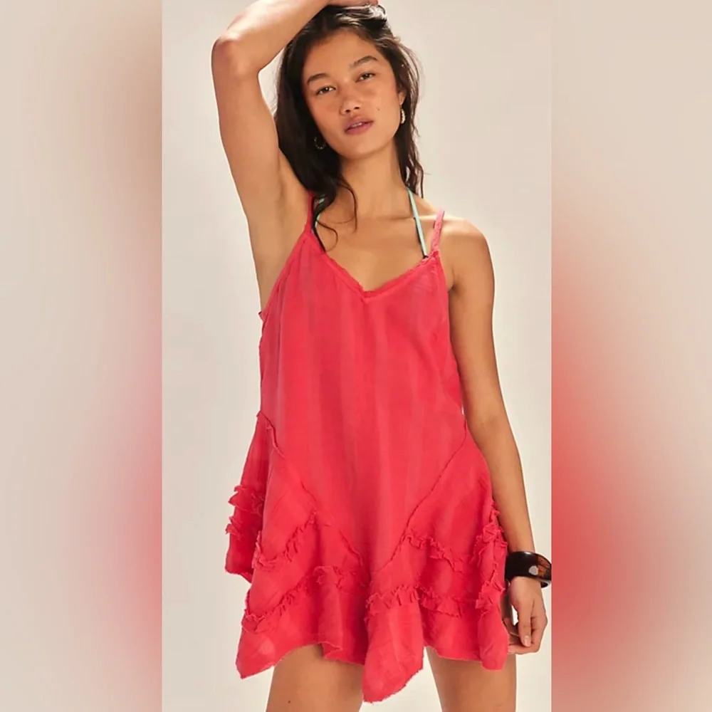 NWT FREE PEOPLE FREE EST TYLA TUNIC TART BERRY - Picture 4 of 4